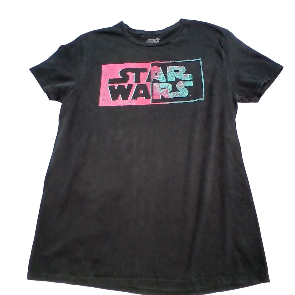 Star Wars‎ Graphic T Shirt Black Large Mad Engine Cotton Logo Tee